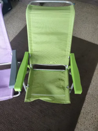 2 Sillas Playa Camping Plegables Marca Carrefour