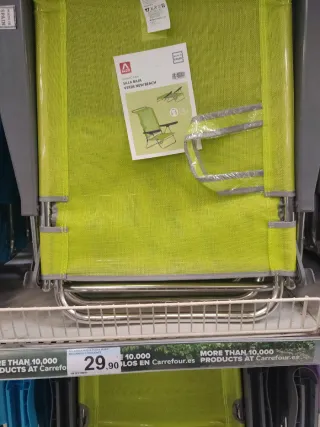 2 Sillas Playa Camping Plegables Marca Carrefour