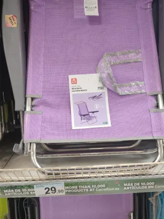 2 Sillas Playa Camping Plegables Marca Carrefour