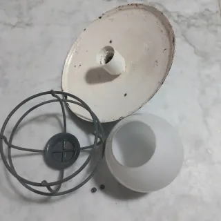 Lampada industriale vintage anni 60