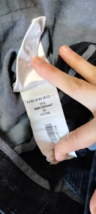 Pantalón de pana azul hombre