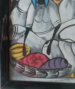 Quadro Yvon Severin Scene di Mercato