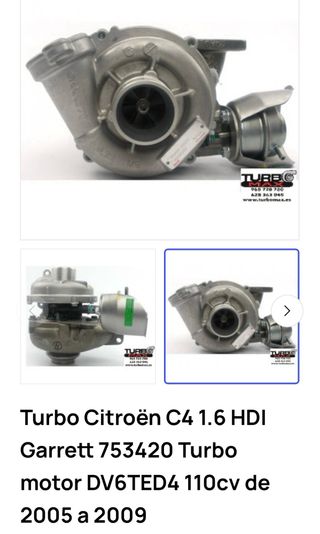 Turbo Peugeot Citroën Ford 1.6 HDI 110cv