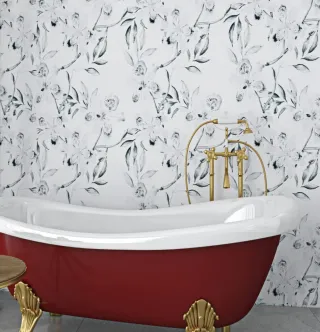 Papel pintado autoadhesivo flores (2 rollos)