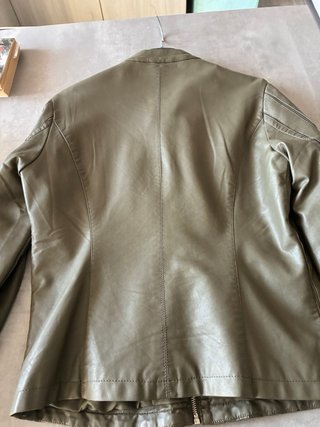 Giacchino ecopelle verde militare