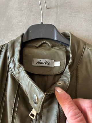 Giacchino ecopelle verde militare