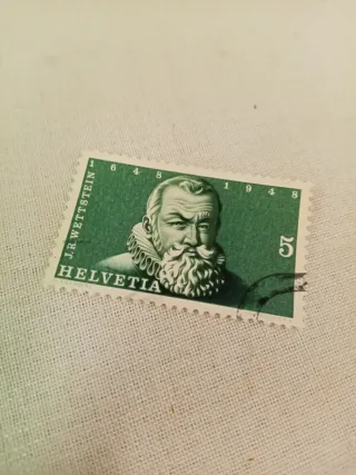 Francobollo Svizzero J.R.Wettstein 1948