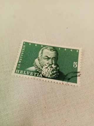 Francobollo Svizzero J.R.Wettstein 1948
