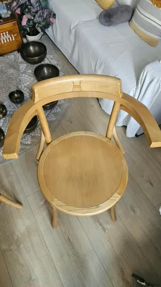 2 Sillas madera estilo Thonet + cojines de regalo