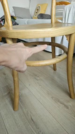 2 Sillas madera estilo Thonet + cojines de regalo