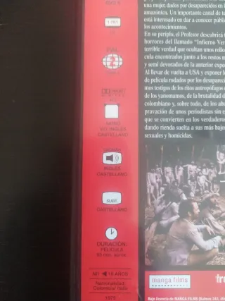Holocausto Caníbal DVD Terror Español