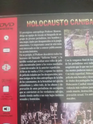 Holocausto Caníbal DVD Terror Español