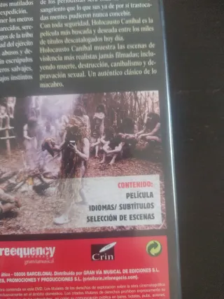 Holocausto Caníbal DVD Terror Español