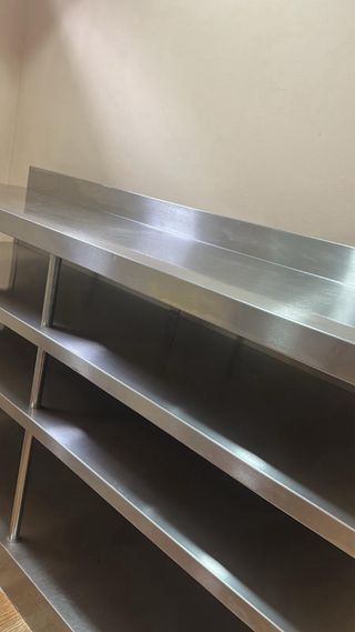 Mesa de trabajo acero inoxidable 3 estantes