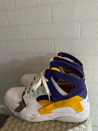 Nike Huarache Lakers Morado Blanco Amarillo