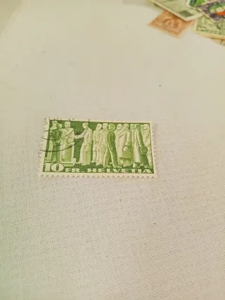 Francobollo 10 Fr. Helvetia