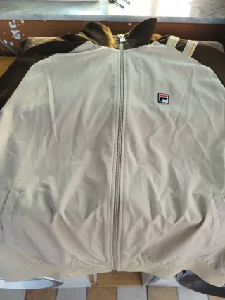 Giacca FILA Uomo Vintage Beige/Marrone Taglia XXL