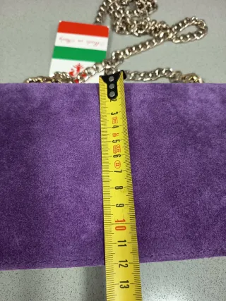 Bolso Clutch Piel Morado