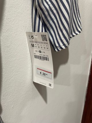 Blusa Zara Rayas Nudo Delantero