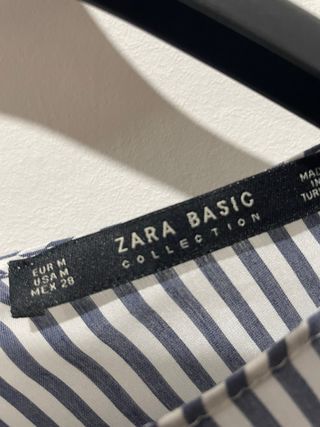 Blusa Zara Rayas Nudo Delantero