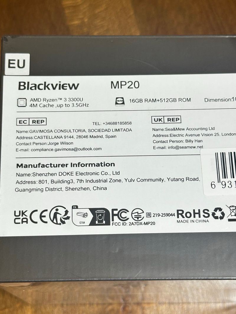 Blackview MP20 Mini PC 16GB + 512GB – Nuevo afbeelding 5