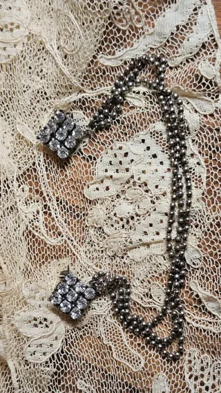 Broche Vintage Strass mantón capa chalina