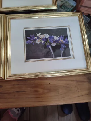 6 Cuadros Decorativos Marcos Dorados