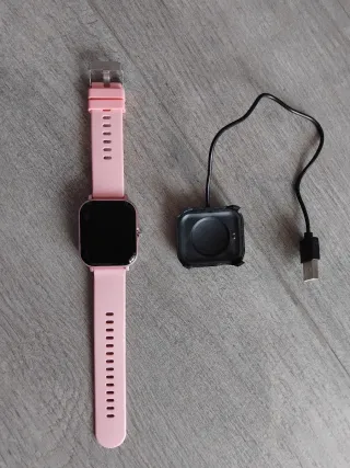 Smartwatch Rosa con Cargador