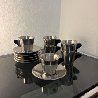 Juego café cromado Ikea vintage años 90