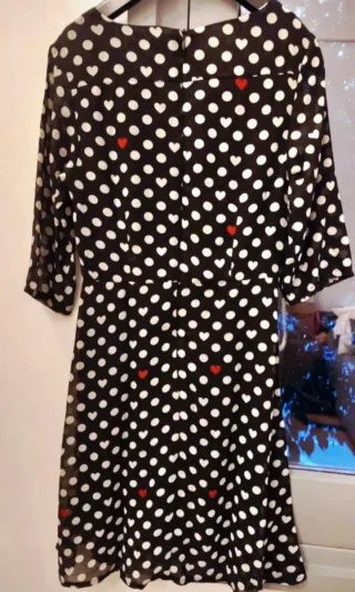 Vestido Kling Retro Lunares y Corazones