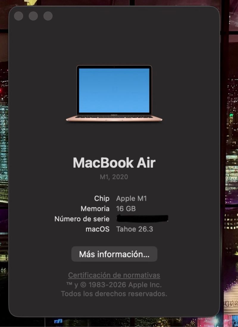 MacBook Air M1 13” / 16GB 512GB Impecable afbeelding 6