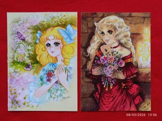 Set Exclusivo: 2 Postales Fanart Candy Candy