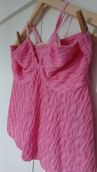 Top rosa con textura