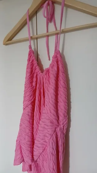 Top rosa con textura