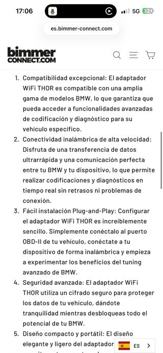 Adaptador THOR OBD2 BMW