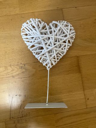 Figura Corazón Decorativo Blanco