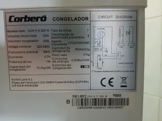 Congelador Arcon Corbero Blanco grande