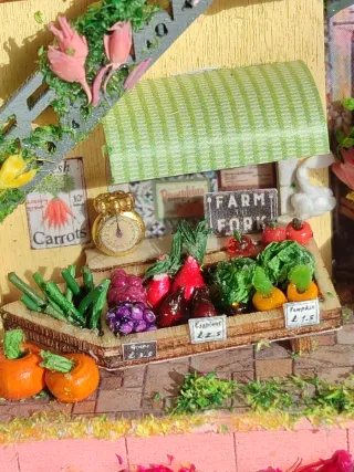 Miniatura mercado frutería muñecas casita casa DIY