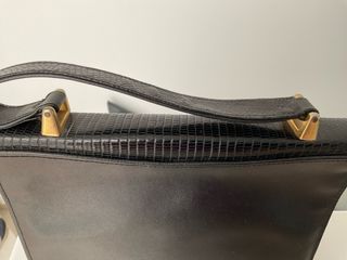 Bolso Mappin & Webb Negro Piel Cocodrilo