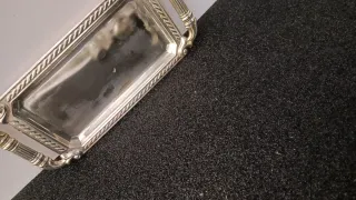 Juego Vintage Saleros Cristal con Bandeja