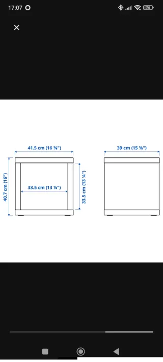 Kallax blanco 1x1 dos unidades