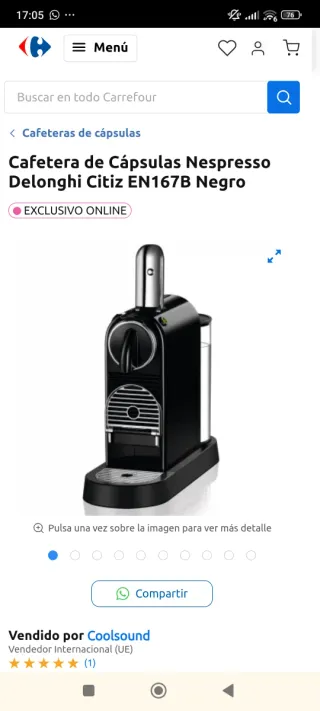 Cafetera DeLonghi Eléctrica