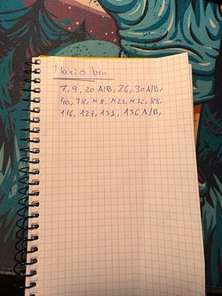 Cromos Super Mario Bros Faltas