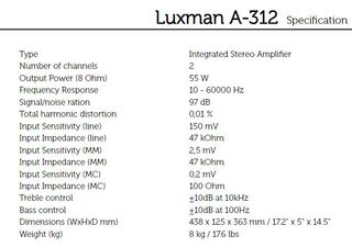 Amplificador HIFI Luxman A-312