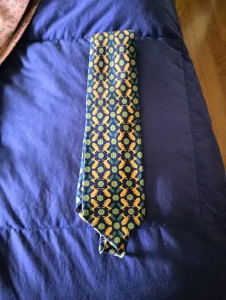 Corbata Loewe Azul y Amarilla