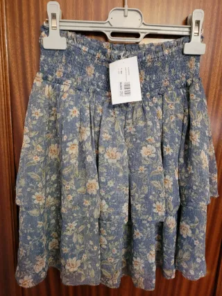 Falda Pepe Jeans Talla XS Floral Azul