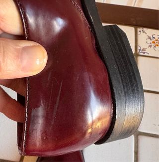 Scarpe stringate bordeaux lucide
