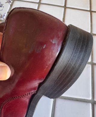 Scarpe stringate bordeaux lucide