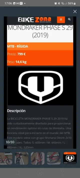 Bicicleta mondraker phase 29