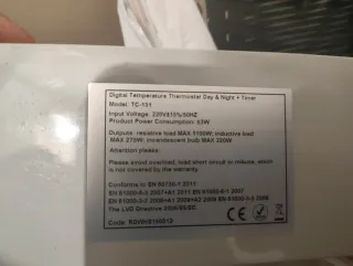 Termostato 220V para Terrarios